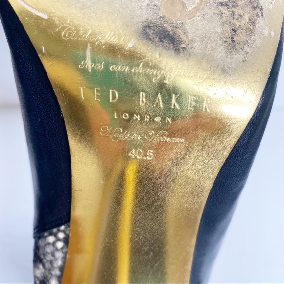 Ted Baker Snakeskin High Heel Booties Size 40.5 - Picture 14 of 15